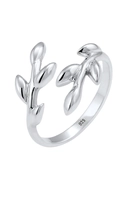 Elli Fingerring Olivenblatt Zweig Natur 925 Silber