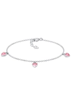 Elli dames kinder hartjes roze zirkonia erwt ketting in 925 sterling zilver Zilver