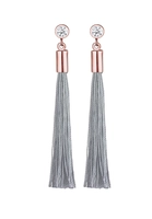 Elli Paar Ohrhänger Tassel Solitär Geo Swarovski Kristalle 925 Silber