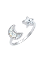 Elli Fingerring Astro Swarovski Kristalle 925 Silber vergoldet