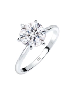 Elli Ring Verlobungsring Swarovski Kristalle 925 Silber, 56 mm, weiß
