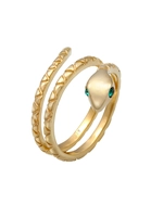 Elli Ring Pinky Schlange Swarovski Kristalle 925 Silber, Gold, 48 mm, gold