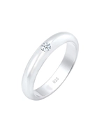 Elli DIAMONDS Elli DIAMONDS Ring Dames Solitaire Verloving met Diamant (0.06 ct.) in 925 Sterling Zilver