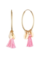 Elli Paar Creolen Creolen Tassel Muschel Festival Boho 925 Silber