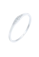 DIAMORE Ring Verlobungsring Diamant (0.09 ct) Bridal 925 Silber, 56 mm, silber