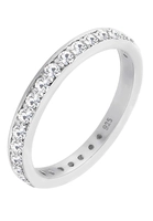 Elli Ring Glamourös Swarovski Kristalle 925 Sterling Silber, Weiß, 60 mm, weiß