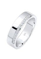 Elli Diamantring Bandring Basic Diamanten 012 ct 925 Silber