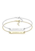 Elli Armband Set Infinity Freundschaft Set Bi-Color Silber