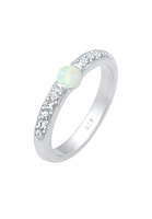 Elli Fingerring Opal Swarovski Kristalle 925er Sterling Silber