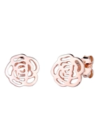 Elli Ohrringe Rose Blume Cut Out Floral Romantik rosé vergoldet, Rosegold, rosegold, keine Angabe