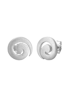 Nenalina Paar Ohrstecker Spirale Swirl Basic Ohrstecker Welle 925 Silber