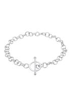 Elli Armband Basic Charmträger Ankerkette Geo Kreis 925 Silber