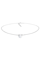 Elli Collierkettchen Choker Kreis Plate Matt Geo 925 Silber