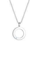 Elli DIAMONDS Elli DIAMONDS Halsketting Dames Cirkel Infinity Diamant (0.015 ct) in 925 Sterling Zilver