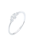 Elli DIAMONDS Elli DIAMONDS Ring Dames Engagement Elegant met Diamant (0,12 ct) in 925 Sterling Zilver