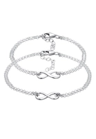 Elli Dames Moeder en Kind Set Oneindigheidssymbool in 925 Sterling Zilver Zilver