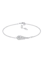 Elli Armband Flügel Swarovski Kristalle 925 Silber, 17 cm, silber,