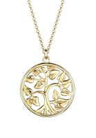 Elli Kette mit Anhänger Tree of Life Lebensbaum Floral 925 Silber