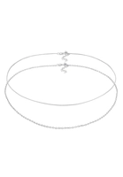 Elli dames choker slangenketting ankerketting basic in 925 sterling zilver roségoud verguld