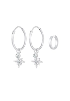 Elli Creolen-Set Ohrringe Creolen Stern Astro Earcuff 0301980820 (Set 7 tlg)