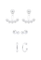 Elli Ohrring-Set Ohrringe Ear Jacket Cuff Stecker Set Kugeln Geo 0301670920 (Set 8 tlg)