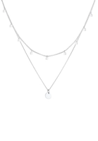 Elli Dames Set Choker Laag Plaatje Geo Look in 925 Sterling Zilver