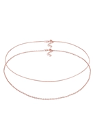 Elli Ketten-Set Halskette Choker Set Schlangen Ankerkette 0112511719 (Set 2 tlg)