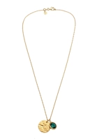 Elli PREMIUM Halskette Twisted Chain Plättchen Quarz Edelstein 925 Silber, Gold, 45 cm, gold, cm