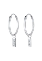 Elli Paar Creolen Creolen Geo Basic Swarovski Kristalle 925 Silber