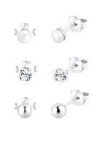 Elli Ohrring-Set Set Kugel Perle Swarovski Kristalle 925 Silber