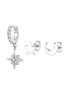 Elli Ohrring-Set Stardust 3er Set Swarovski Kristalle 925 Silber