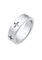 Elli Fingerring Kreuz Cut Out Bandring Religiös Glaube 925 Silber