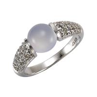Jamelli Ring »925/- Silber rhod. Calcedon und Weißtopas«