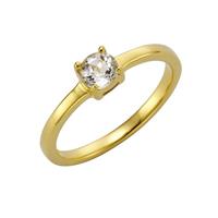 Zeeme Ring »925/- Sterling Silber vergoldet mit Weißtopas«
