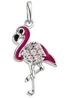 Jobo Kettenanhänger »Flamingo«, 925 Silber mit 7 Zirkonia