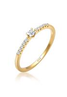 Diamore Diamantring »Geo Microsetting Diamant (0.16 ct) 585 Gelbgold«