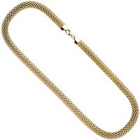 sigo Collier Statement Halskette 925 Sterling Silber gold vergoldet 45 cm Kette