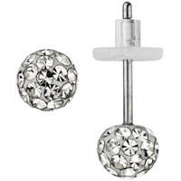 SIGO Ohrstecker Kugel Edelstahl mit SWAROVSKI ELEMENTS Ohrringe Kugelohrstecker