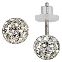 SIGO Ohrstecker Kugel Edelstahl mit SWAROVSKI ELEMENTS Ohrringe Kugelohrstecker