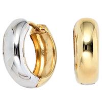 sigo Creolen rund 333 Gold Gelbgold bicolor Ohrringe Goldohrringe Goldcreolen