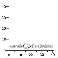 OSTSEE-SCHMUCK Silberkette »Kordel 2,8 mm Silber 925/000,« (1-tlg)
