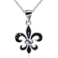 Schmuck-Elfe Kette mit Anhänger »Fleur de Lis« (inkl. Schmuckbox), 925 Silber coloriert