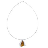 OSTSEE-SCHMUCK Halsreif »Mette Silber 925/000 Bernstein« (2-tlg)