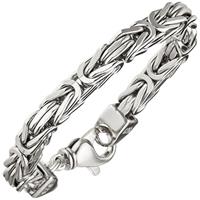 sigo Königsarmband 925 Sterling Silber 23 cm Armband Silberarmband Karabiner