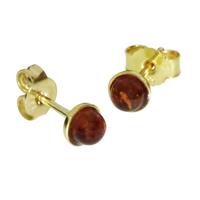 OSTSEE-SCHMUCK Paar Ohrstecker »Classic 4 mm Gold 333/000 Bernstein« (2-tlg)