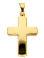 Adelia´s Kettenanhänger »Gold 14 k (585) Kreuz Anhänger«, 14 k 585 Gelbgold