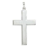 sigo Anhänger Kreuz 925 Sterling Silber mattiert Kreuzanhänger Silberkreuz