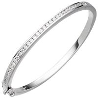 sigo Armreif Armband 925 Sterling Silber mit Zirkonia Silberarmband Silberarmreif