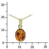 OSTSEE-SCHMUCK Kette mit Anhänger »Käthe Gold 333/000 Bernstein« (2-tlg)