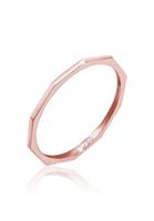 Elli Fingerring »Geo Eckig Trend Basic Minimal Look 750er Roségold«